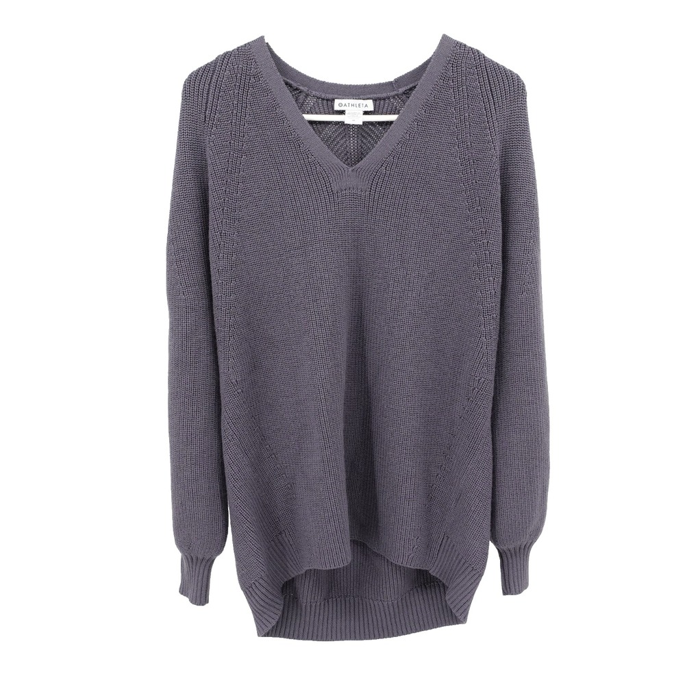 Athleta Chunky Knit Sweater SZ M Oversized Relaxed Ribbed Athleisure Leisurewear